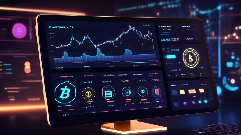 Create an image showcasing a futuristic, sleek digital interface of a crypto trading platform. The interface should display real-time charts, graphs, and trading metrics for various cryptocurrencies like Bitcoin, Ethereum, and Litecoin. The background should include modern financial icons, blockchain symbols, and a highly secure padlock symbol representing cybersecurity. The overall atmosphere should be tech-savvy, user-friendly, and professional, emphasizing ease of navigation and advanced trading features.