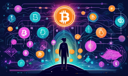 Create an illustration showing a person navigating through a modern, sleek digital interface with various cryptocurrency icons (like Bitcoin, Ethereum) and charts. The background subtly incorporates elements reminiscent of a mythical Kraken, with gentle tentacles representing support and guidance, rather than danger. The ambiance should be beginner-friendly with helpful tips or symbols indicating an easy-to-use platform.