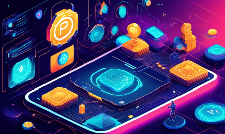 Create an illustration of a futuristic, yet accessible digital landscape showcasing the Gemini cryptocurrency platform. Include elements such as a user navigating the platform with ease on a sleek tablet, various digital currency icons, security features like locks and shields, and vibrant, engaging graphics that represent the dynamic world of cryptocurrency.