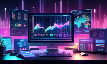 Create an image of a futuristic financial planner's desk filled with holographic graphs and charts showing the best cryptocurrencies to invest in right now. Prominently display popular cryptocurrencies like Bitcoin, Ethereum, and emerging altcoins, with dynamic visuals indicating rising trends and market analysis. The background should have a modern, sleek office vibe with digital elements to emphasize the high-tech nature of the crypto market.