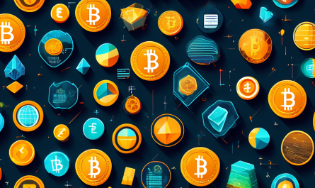 Create a detailed and vibrant illustration featuring a diverse array of cryptocurrency coins like Bitcoin, Ethereum, and other top picks, intertwined with futuristic data charts and graphs that represent market insights. Incorporate elements of digital technology and innovation to highlight the exploratory nature of discovering the best cryptocurrencies.